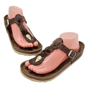 Birkenstock Gizeh Habana Oiled Leather Sandals EU 39 / US 8